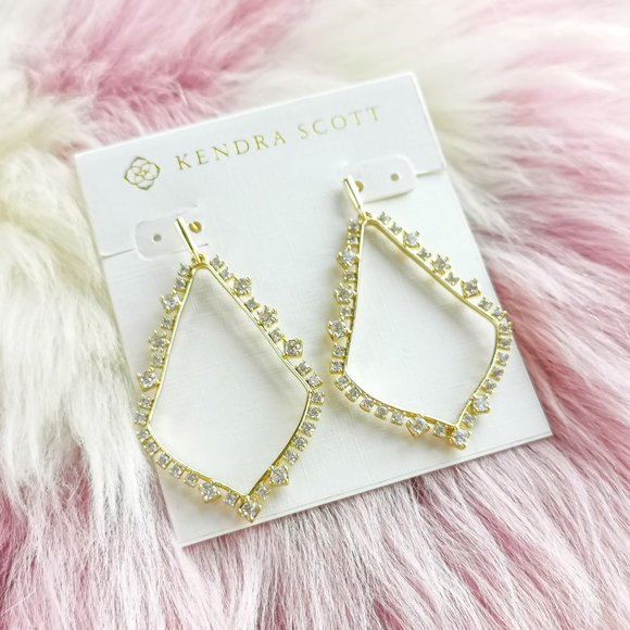 Kendra Scott Gold Sophee Crystal Drop Earrings - Picture 1 of 3